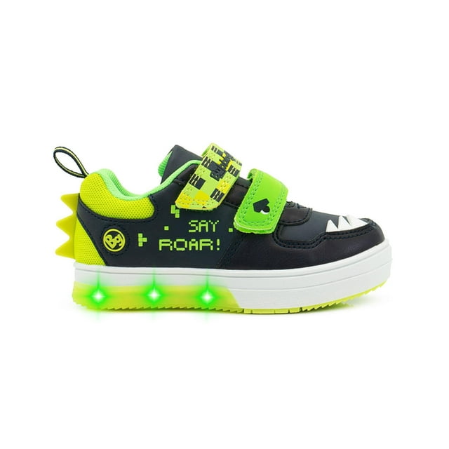 Tenis Luz Led Dinosaurios Roar Bubble Gummers Marino 15-21 verde oscuro 16