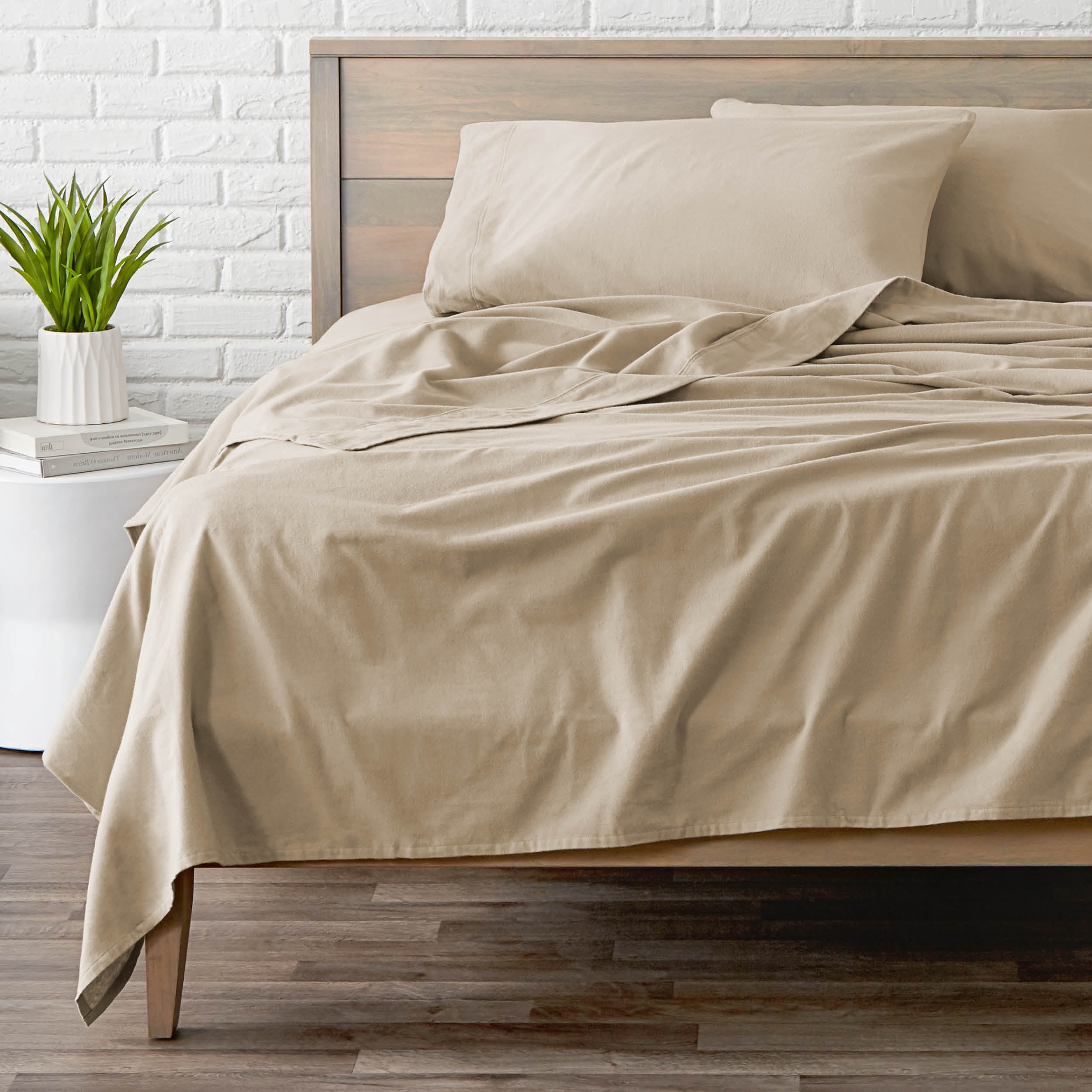 Bare Home Flannel Sheet Set, 100% Cotton, Deep Pocket Sheets, Split King,  Sand, 5-Pieces - Walmart.com