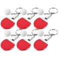 thumbnail image 1 of HIAKDOFT Delicate Table Tennis Ball Pendant 6Pcs Red Metal Key Decoration for Sports Enthusiasts, 1 of 5