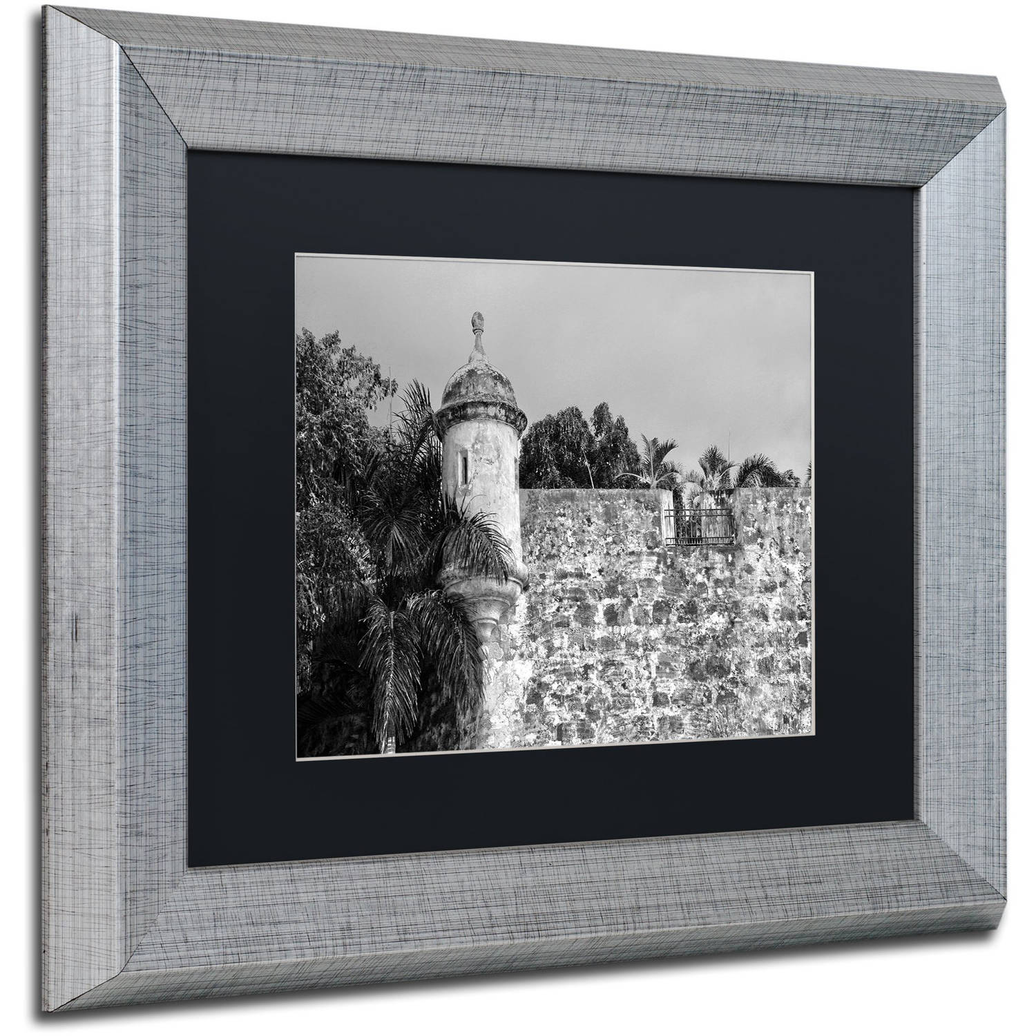Trademark Fine Art "Castillo de San Felipe del Morro 3" Canvas Art by CATeyes, Black Matte, Silver Frame