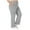 Gray, variant on Womens Plus Size Cargo Sweatpants with Multi-pockets Straight Leg Drawstring Elastic Waist Casual Trouser Pants (XL, White)