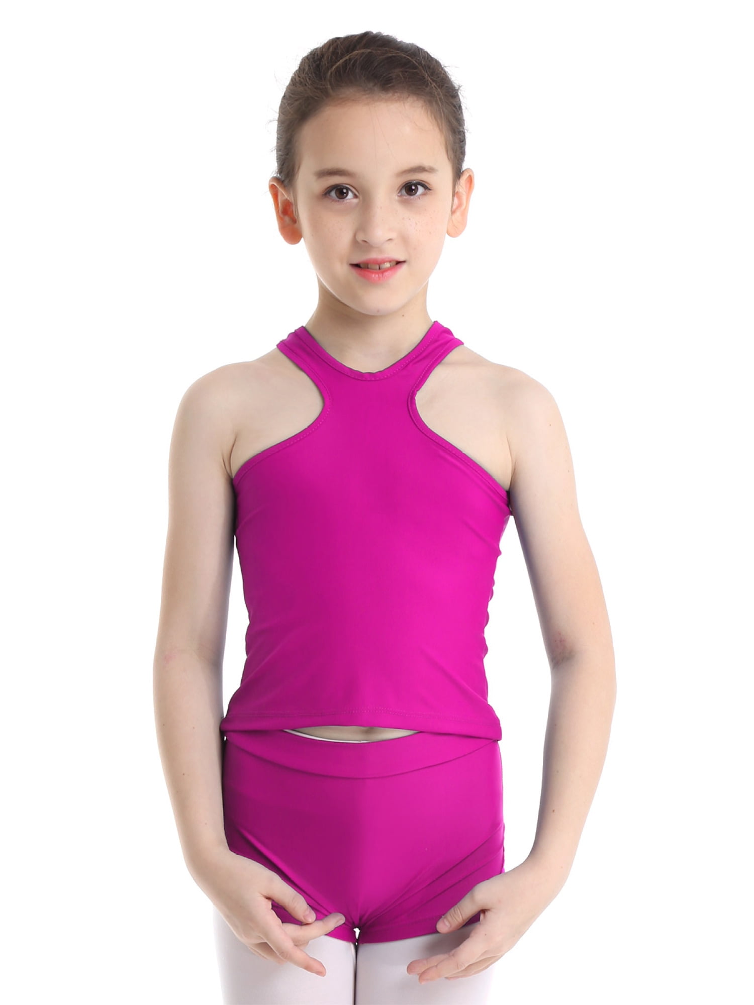 Girls leotard dancewear dance gymnastics Ballet PE Games Pink  Age 10 12 NEW 
