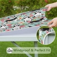thumbnail image 6 of Husky and Pioneer Flower Square Fitted Tablecloth with Elastic Edge,Square Table Cover,Washable Elastic Table Cover for Home Kitchen Party Decor 36"x36", 6 of 6