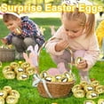 thumbnail image 5 of TURNMEON 36 Pcs Gold Easter Eggs, 2.36" Shiny Metallic Plastic Easter Eggs Fillable Surprise Golden Eggs Empty for Easter Egg Hunt Fillling Candy Treats Basket Stuffers Fillers Party Favors, 5 of 10
