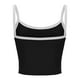thumbnail image 5 of ICHUANYI Clearance Fashion Woman Round Neck Sleeveless Blouse T-Shirt Patchwork Loose Tank Tops(Black, S) ICHUANYI WER2023080703813, 5 of 6
