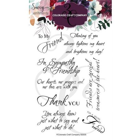 UPC: 0810043853057 | Colorado Craft Company Clear Stamps 4 X6 -Friendship Greetings-Savvy Sentiments