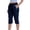 Navy, variant on cfhntfmh Capri Pants for Women Elastic Waist Drawstring Summer Pants Casual Hiking Cargo Pants with Zip Pockets