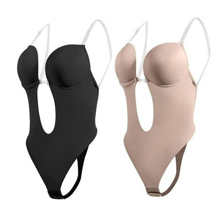 

Backless Body Shaper|Invisible Plunge Backless Body Shaper Bra|Deep V Bra Sexy Bodysuit for Women Night Party Wedding