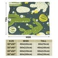 thumbnail image 5 of YFYANG Anti-Pilling Ultra-Soft Micro Fleece Cover Blanket for Bed Sofa, Green Cartoon Cactus Throw Blanket for All Seasons, 60"x50", 5 of 9