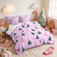 thumbnail image 2 of Manfei Santa Full Size Bedding Sets 7-Piece Christmas Full Size Bed in a Bag, Black Red, Xmas Reversible, 2 of 6