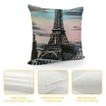 thumbnail image 4 of PRATYUS Throw Pillow Cover Romantic Paris Eiffel Tower Home Decor Pillowcase for Sofa 18x18in, 4 of 5