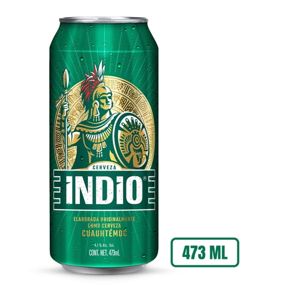 Cerveza oscura Indio lata 473 ml