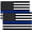 Thin Blue 2 Pack, variant on 3x5 Fts Thin Green Line American Flag - Army Military Sheriffs Border Patrol Park Rangers Game Wardens Wildlife Conservation Environment Flags - 2 Pack