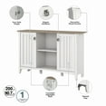 thumbnail image 4 of Bush Furniture Salinas Accent Storage Cabinet with Doors, Pure White & Shiplap Gray, 4 of 8