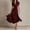 Red, variant on Cocktail Dresses for Women Elegant A-Line Formal Dress Fashion V Neck Short Sleeves Dress Wedding Guest Dresses S