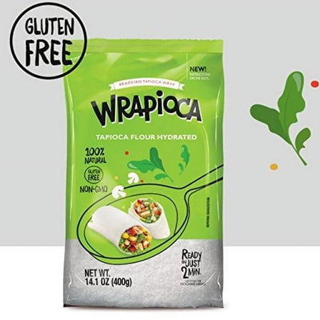 WRAPIOCA Authentic South America Tapioca Flour, Gluten-Free, Alternative Flour, 14.1 oz