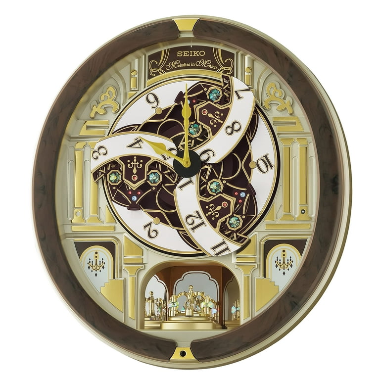 Seiko Melodies in Motion Wall Clock, Golden Chandelier - Walmart.com