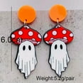 thumbnail image 4 of All Acrylic Ghost Halloween Earrings Pumpkin Turkey Skeleton Thanksgiving Fall, 4 of 9