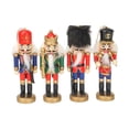 thumbnail image 3 of 4 Pieces Nutcracker Soldier Figure Decor Party Favors 4.72inch Wooden Nutcracker, 3 of 9