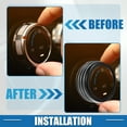 thumbnail image 3 of Unique Bargains AC Radio Switch Knob Cover Decals for Dodge Durango 2014-2020 for Jeep Cherokee 14-21 Blue (Set of 3), 3 of 6