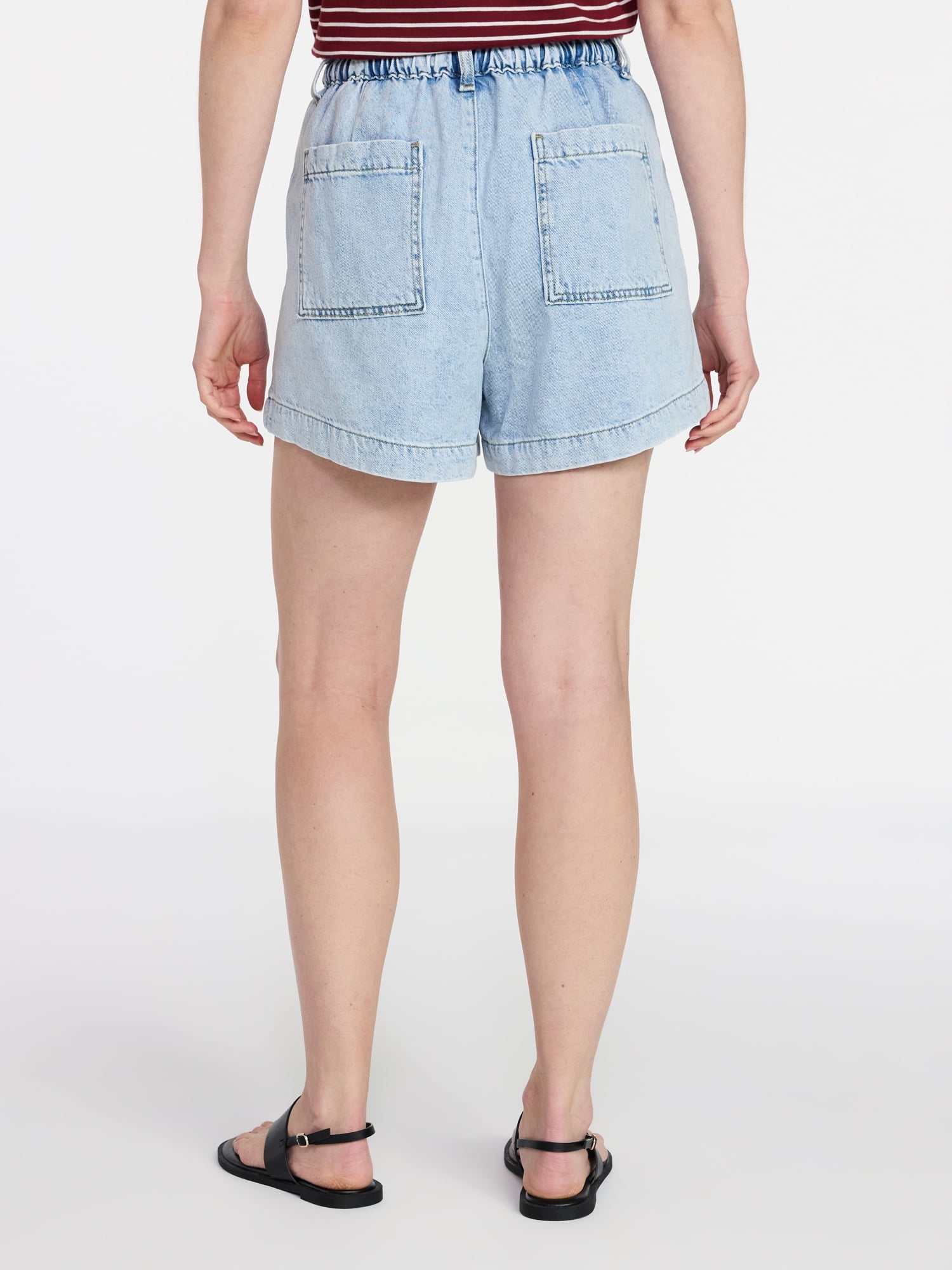 Time and Tru Women's Drapey Utility Shorts, 4" Inseam, Sizes XS-XXXL