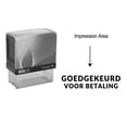 thumbnail image 1 of eloria Goedgekeurd Voor Betaling Self Inking Rubber Stamp Business Custom Stamp Office Stationary, Color: Black Ink, 1 of 1