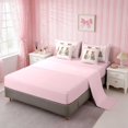 thumbnail image 4 of Erosebridal Leopard Pink Bow Vase Twin Bedding for Girls, Cheetah Animal Floral Vintage Bedding Comforter Set, Pink Reversible 7 Pieces, 4 of 6