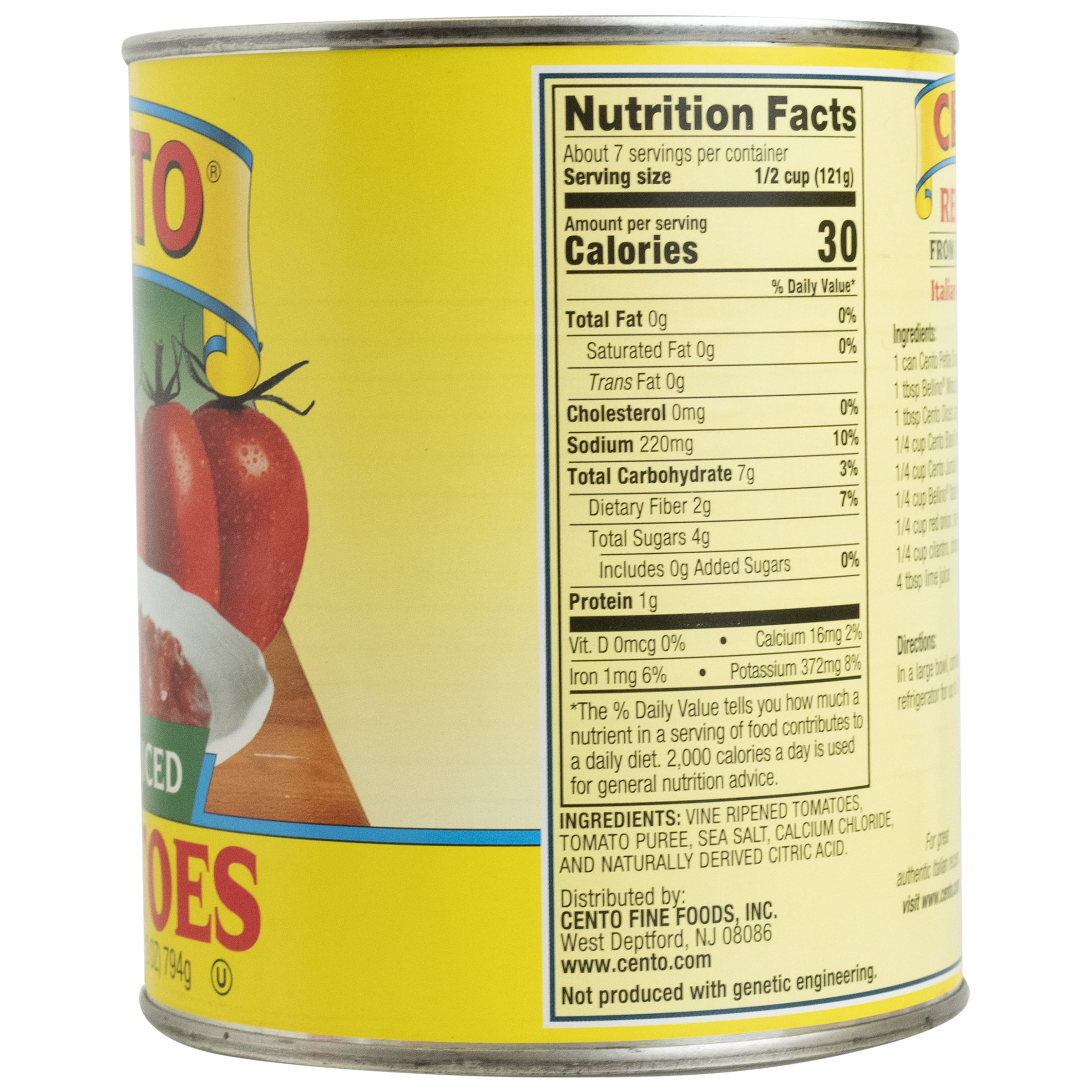 (12 pack) Cento Petite Diced Tomatoes In Puree, 28 oz - allergens not contained