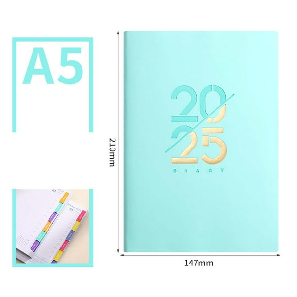2025 English Calendar English Soft Leather A5 Daily Plan Calendar
