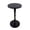 Black&Plane-Round, variant on Yabanana Round Wooden Side Table & Drink Table for Small Space, with Rubberwood Accent Leg, for Living Room, Corner, Bedroom (Black,11.8in)