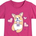 thumbnail image 3 of Instant Message - Kawaii - Corgis Love Boba Tea - Toddler & Youth Girls Short Sleeve T-Shirt, 3 of 6
