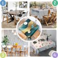 thumbnail image 4 of Teal Gold Marble Pattern Square Tablecloth,Waterproof Square Table Cover,Wipeable Spillproof Washable Table Cover for Home Kitchen Party Decor 42"X42"(107x107cm), 4 of 6