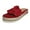 Red, variant on OAVQHLG3B Women's Summer Slip-On Bow Flat Slippers Beach Open Toe Breathable Platform Sandals Weave Shoes