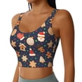 thumbnail image 2 of Balery Holiday Gingerbreads Pattern Racerback Sports Bras for Women - Padded Seamless High Impact Support for Yoga Gym Workout Fitness-X-Large, 2 of 8