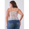 thumbnail image 3 of Plus Size Sleeveless Sheer Lace Halter Neck Detail Bustier Top 2XL, 3 of 6