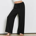 thumbnail image 5 of Abomasnow Women's Plus Size Pants Wide Leg Palazzo Trousers Lightweight High Elastic Waist Flowy Pants Culottes with Pockets on Sale Clearance 2025, 5 of 8