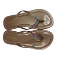 thumbnail image 3 of StarBay Women's Metallic Rainbow Sequin Strap Flat Thong Sandal Flip-flops, 3 of 3