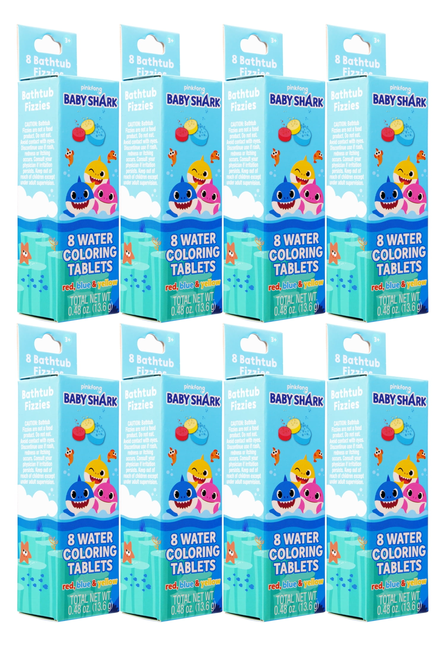 PinkFong Baby Shark Bathtub Water Coloring Tablets 64 Count