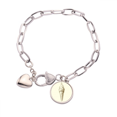 thumbnail image 1 of Brown mano dibujos helado de dulce Pulsera de cadena de corazón joyería encanto moda, 1 of 3