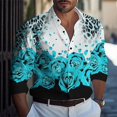 thumbnail image 2 of Camisa de moda para hombre, ropa informal de negocios para hombre, impresión de patrón 3D HD, cómoda, informal, suave, talla grande 5XL, 2 of 5