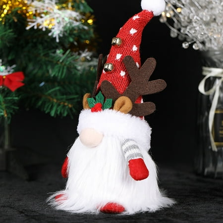 

2023 Merry Christmas Dolls Christmas Glow Faceless Doll Antlers Toys With Warm Light Home Desktop Decoration Ornaments
