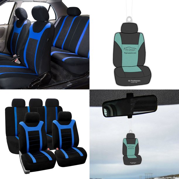 Fh Group Sports Full Set Seat Covers With Bonus Air Freshener Walmart Com