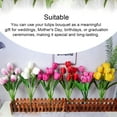 thumbnail image 6 of chidgrass 2pcs Artificial Flowers Tulips Real Touch Hand Faux Flower for Wedding Decoration Party Arrangements Garden Decor Yellow, 6 of 6