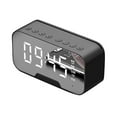 thumbnail image 1 of Digital Clock Radio, Fm Radio with Bluetooth Speaker, Dual Alarm, Large LED Display, Music Player, Stand - Black, 1 of 5