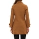 thumbnail image 3 of INSPIRE CHIC Women's Peter Pan Collar Winter Outwear Trench Pea Coats XL Brown, 3 of 6