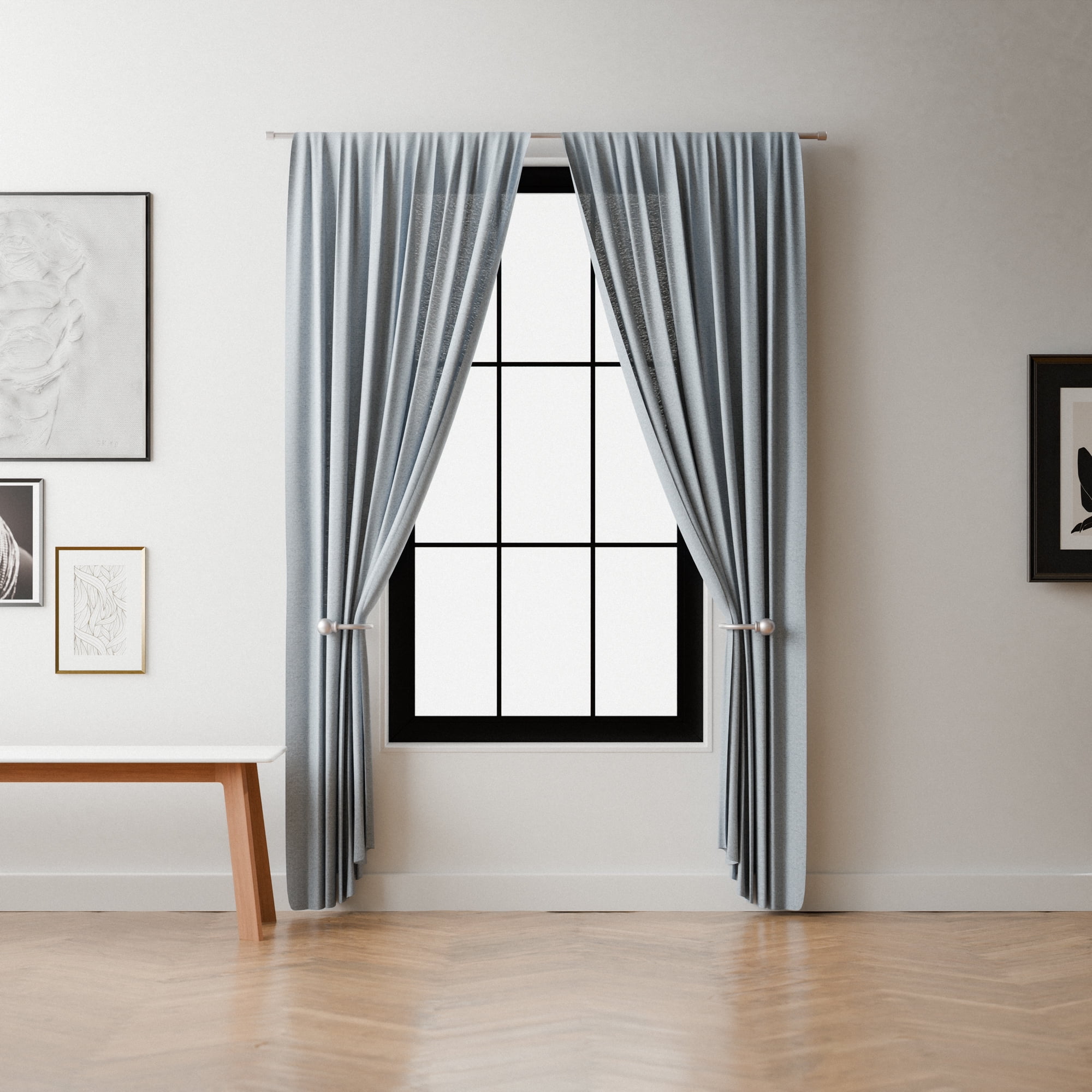 Mainstays Nickel Ball Curtain Rod Holdbacks (2 Count)