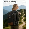 thumbnail image 7 of HOTOR Travel Backpack for Women, TSA-Friendly Carry-On Bag with Packing Cubes, Multi-Compartment, Water-Resistant Lightweight Travel Bag, Black,17" x 13" x 7.9", 7 of 7