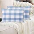 thumbnail image 1 of 2 Pcs Buffalo Plaid Throw Pillow Covers, 18 x 18 inch Square Checkered Throw Pillow Cases, 1 of 6
