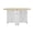 White + Natural Wood, variant on 3-in-1 Folding Dining Table with Wine Rack & Cup Holder – Drop Leaf Oval Kitchen Table with Lockable Casters – Space-Saving for Small Spaces