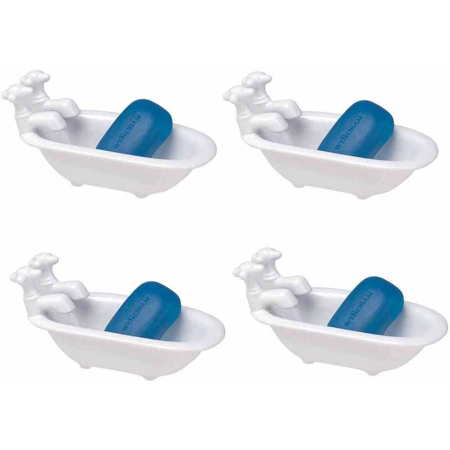 4 Vintage Porcelain Soap Dish Clawfoot Tub Sponge Tray Renovator's